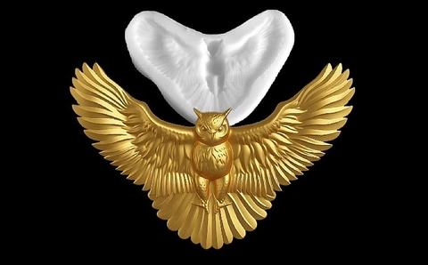 Силиконовый молд № 369 Сова в полете