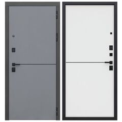 Купить Входная дверь Бриг графит ПВХ белый матовый
