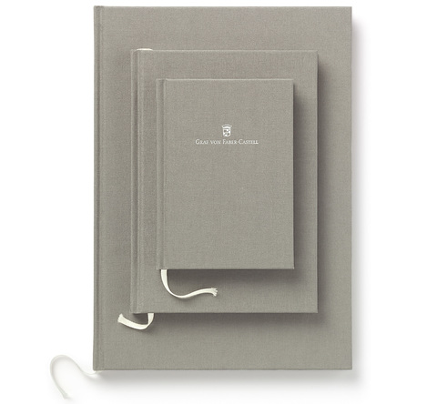 Книжка записная Graf von Faber-Castell в льняном переплете A6 Stone Grey