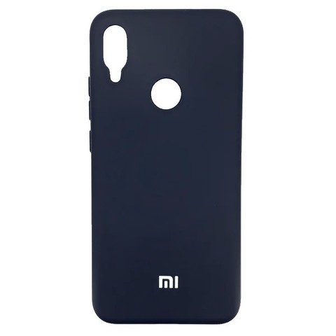 Силиконовый чехол Silicone Cover для Xiaomi Redmi 7 (Темно-синий)