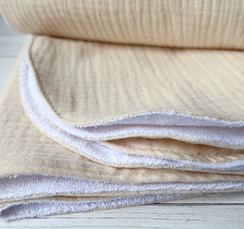 Непромокаемая пеленка муслин «Крем-брюле»