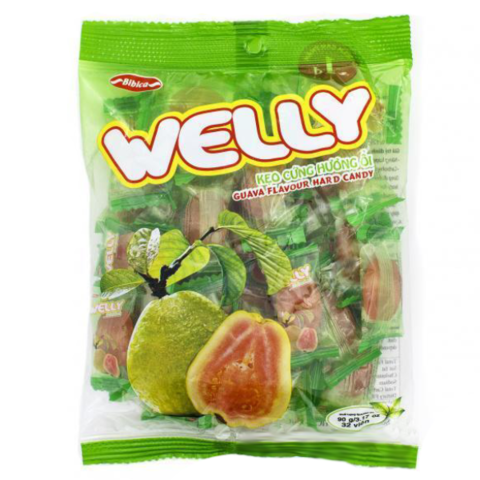 Конфеты со вкусом гуавы Bibica Welly Guava flavour hard candy, 90 гр