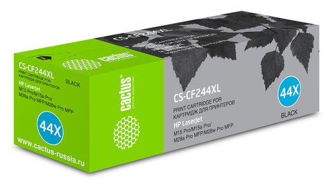 Картридж лазерный Cactus CS-CF244XL черный (3000стр.) для HP LJ M15 Pro/M15a Pro/M28a Pro MFP/M28w Pro MFP