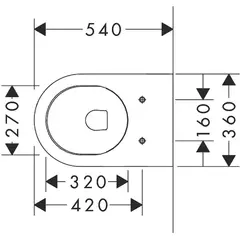 Унитаз подвесной с крышкой-сиденьем с микролифтом, белый Hansgrohe GladeLake S 60106450/60112450