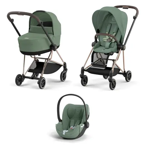 Детская коляска Cybex Mios 3 в 1 Leaf Green Rosegold
