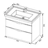 Aquanet 183002 Компл.3 - Тумба Эвора 80 цв.дуб антик (183002)