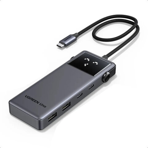 Хаб-USB UGREEN CM888 (35998) UNO 6-в-1 HDMI PD, серый