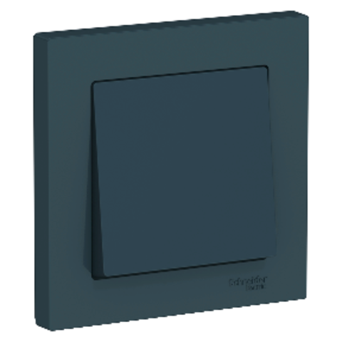 Выключатель одноклавишный, 10АХ, в сборе. Цвет Изумруд. Schneider Electric AtlasDesign. ATN000812