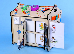 KIMTOYS Бизиборд Домик «Смайлик» (ДС-01)