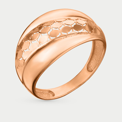 Кольцо женское из розового золота 585 пробы без вставок (арт. АКд749-4156)