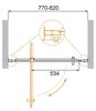 Душевая дверь в нишу Cezares MOLVENO-BA-1 MOLVENO-BA-1-80-C-Cr-IV