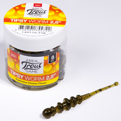 Слаги съедобные LJ Pro Series Tipsy Worm 2,8 in (71 мм), цвет T78, 8 шт