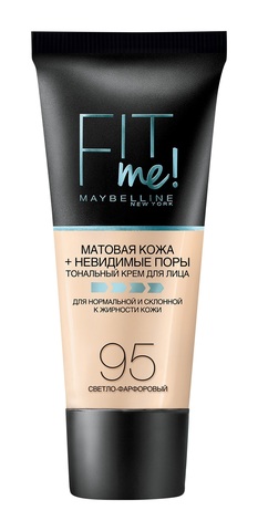 Maybelline Fit Me тональный крем матовая кожа + невидимые поры № 95 светло-фарфор