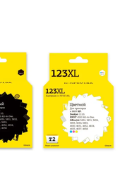 IC-H123XL_MP Комплект картриджей T2 для HP №123XL: IC-HF6V19A черный + IC-HF6V18A цветной