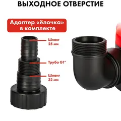 Дренажный насос QUATTRO ELEMENTI Drenaggio 300 (300 Вт, 5000 л/ч, для чистой, 6 м, 4,4кг) (241-185)