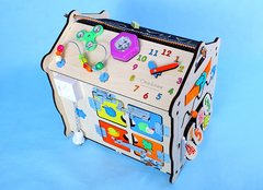 KIMTOYS Бизиборд Домик «Смайлик» (ДС-01)