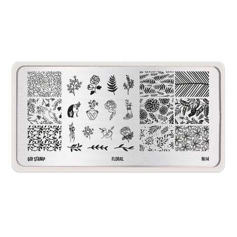 Пластина для стемпинга GO STAMP 014 Floral