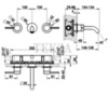 Gessi 54092-299 Смеситель для раковины настенный 316 FLESSA, без сливного гарнитура