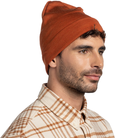 Картинка шапка-бини Buff Hat Wool Heavyweight Solid Cinnamon - 3