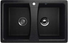 ULGRAN U-402  Двухсекционная мойка с отверстием под смеситель