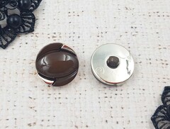 Пуговицы костюмные, d 2 см, коричневый