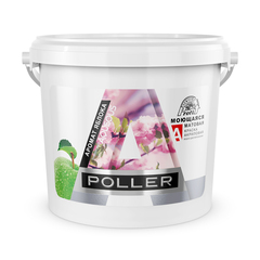 Краска интерьерная моющаяся Poller, акриловая, глубокоматовая, 2,5 л, белая, матовая (1/3)