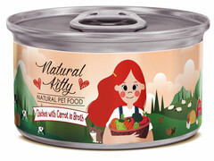 Pettric Natural Kitty влажный корм для кошек (курица с морковью в бульоне 80 гр