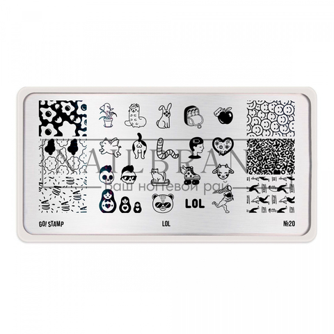 Пластина для стемпинга Go Stamp 20 Lol