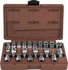 Ombra 953222 Набор головок торцевых, внешний TORX®, и насадок с вставками-битами TORX®, 22 предмета 55582