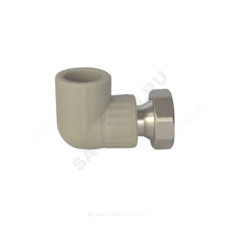 Угольник PP-R комбинированный серый Дн 32х1" с накидной гайкой VALFEX 10138032Г