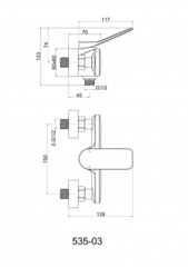 Смеситель для душа ODRA однорычажный
