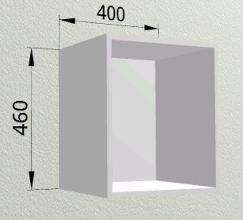 Кухня Мария шкаф верхний высокий горизонтальный 400