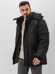 Куртка на меху из натуральной овечьей шерсти с отстегивающимся капюшоном