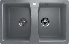 ULGRAN U-402  Двухсекционная мойка с отверстием под смеситель