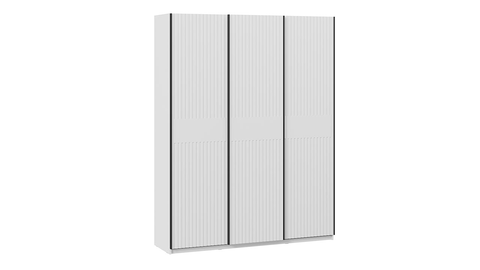 Шкаф-купе Оскар Хилтон 3-х дверный 177 белый снег / белый матовый / ручка черная