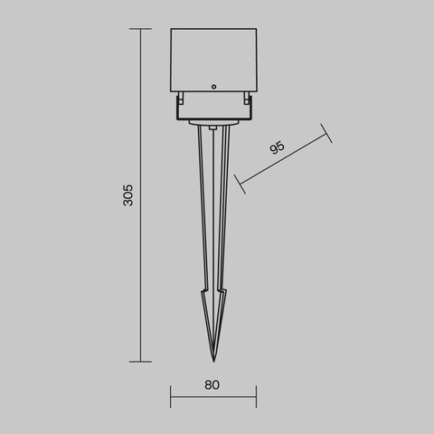 Грунтовый светодиодный светильник Maytoni Ares O309FL-L8B3K