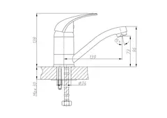 Смеситель для кухни Haiba HB4503 хром