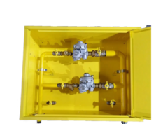 Шкафной газораспределительный пункт ГРПШ-ОХТА-РС-50-2-НН-Ф-П3 (желтый)