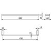 Kludi 3198053 Kludi 31 980 53 VELA C держатель для полотенец, L = 450 мм белый матовый