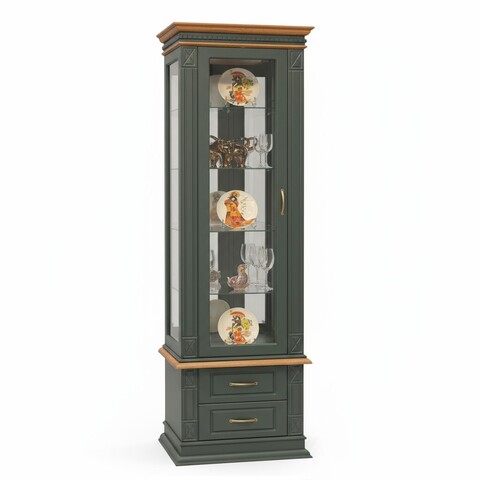 ВЕРДИ ЛЮКС h=224 Шкаф-витрина 1-дв.П1.0487.0.58-01 (левый)