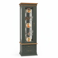 ВЕРДИ ЛЮКС h=224 Шкаф-витрина 1-дв.П1.0487.0.58-01 (левый)