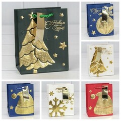 
          Пакет подарочный 12 х 15 х 6.7 см Набор 5 шт "Новый год" (Микс)