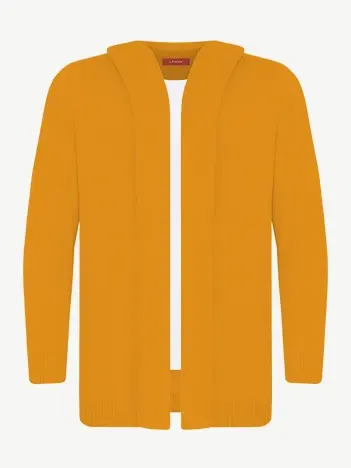 Кардиган с капюшоном из шелка