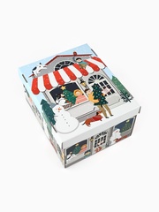 Коробка сборная одиночная Прямоугольник, «Зимний город», 31*25*16 см