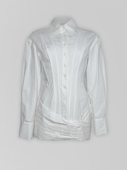 Платье-рубашка 713 короткое корсетное