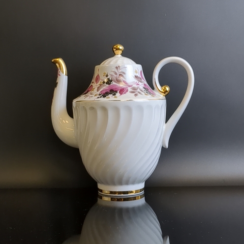 Кофейник ЛФЗ - Чёрная смородина - фарфор - СССР