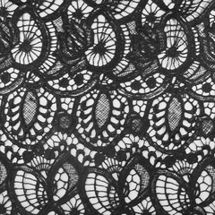 Кружевное полотно, 231 гр/м2, 115 см, чёрный