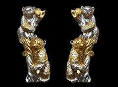 Силиконовые молды Медведи малые левый и правый. Набор 2 шт