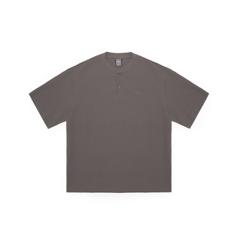 Футболка Blue Monte Waffle Knit Henley Short-Sleeve T-Shirt "Yunzhi Brown"