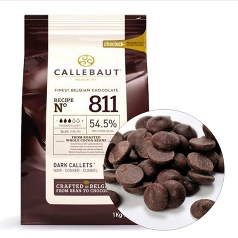 Шоколад темный Callebaut 811 (54,5%), 1kг.